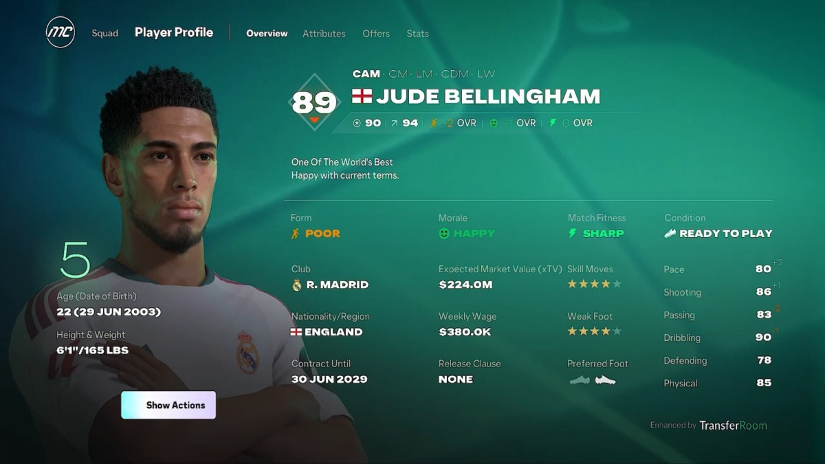 تأثیر وضعیت بازیکن بر امتیاز پویا در کریر FC 27